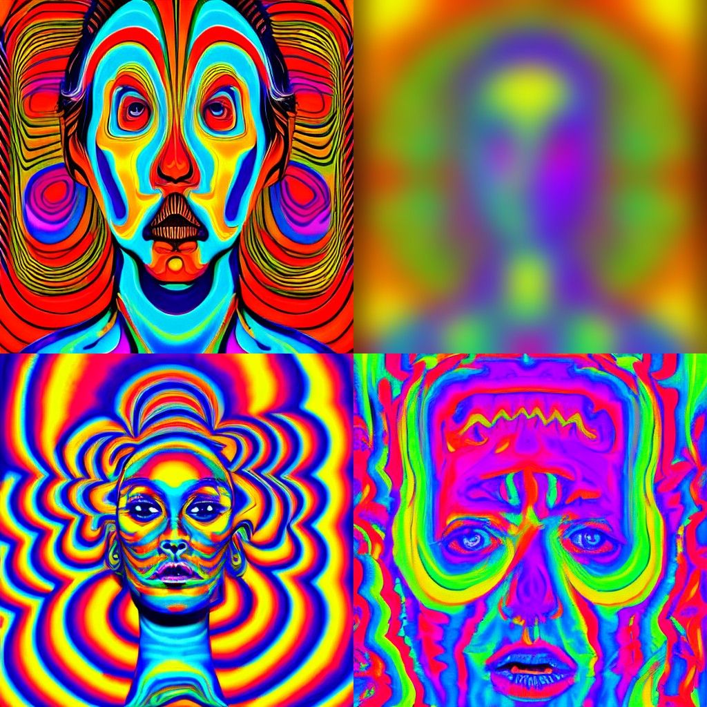 A portrait in the style of Psychedelic art