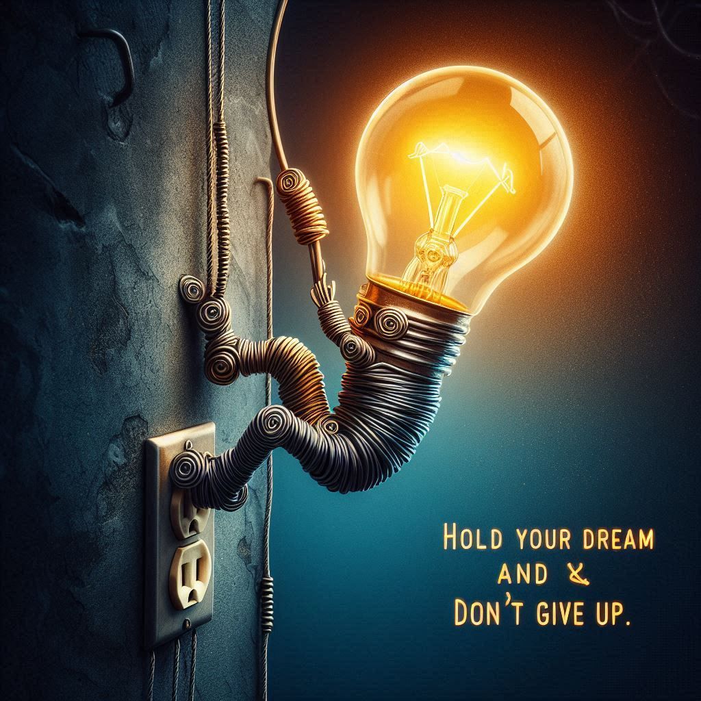 hold your dream and don't give up
