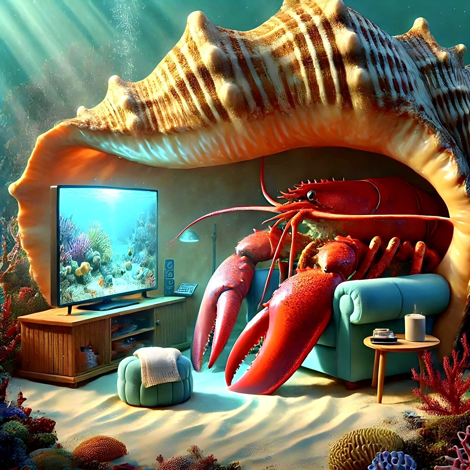 underwater living room