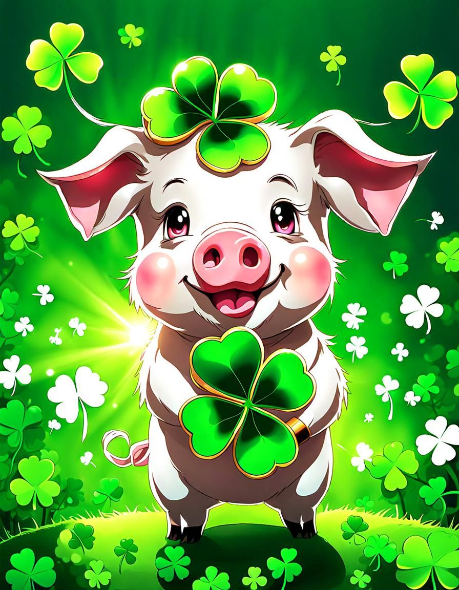 Lucky pig - AI Generated Artwork - NightCafe Creator