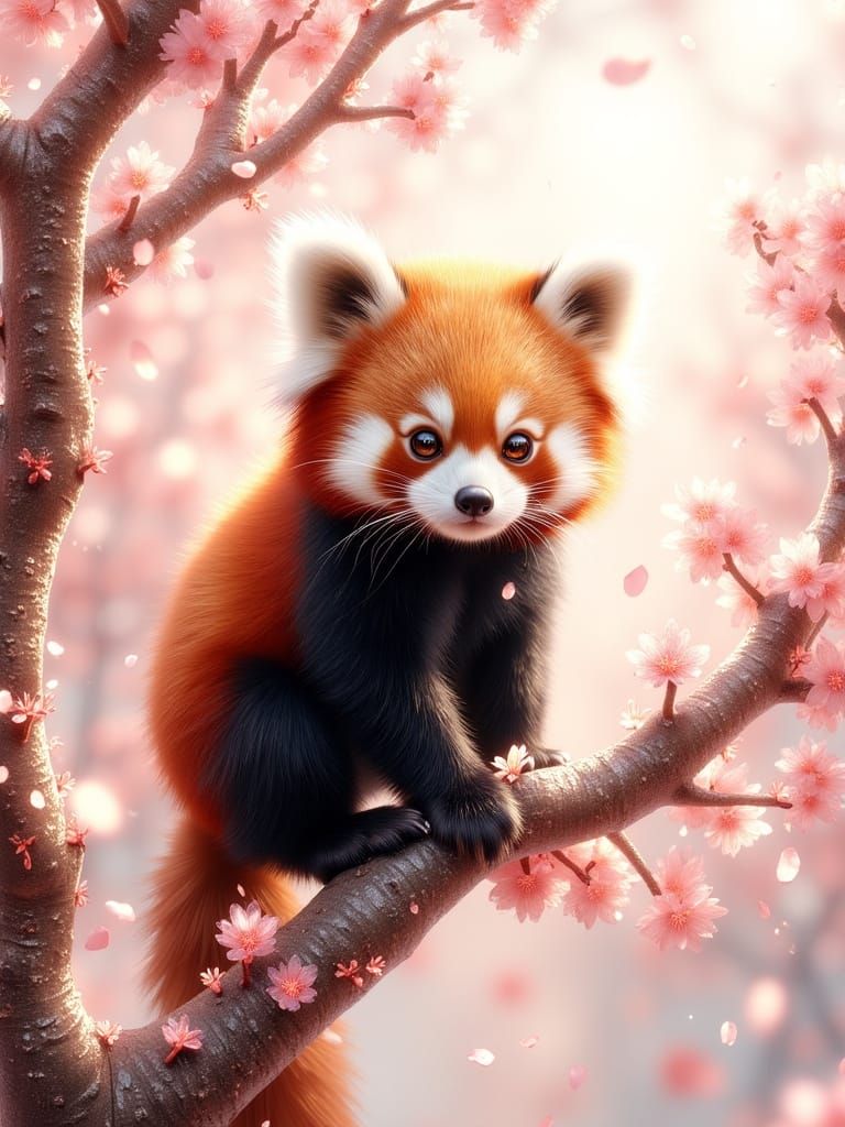 red panda   by @DD