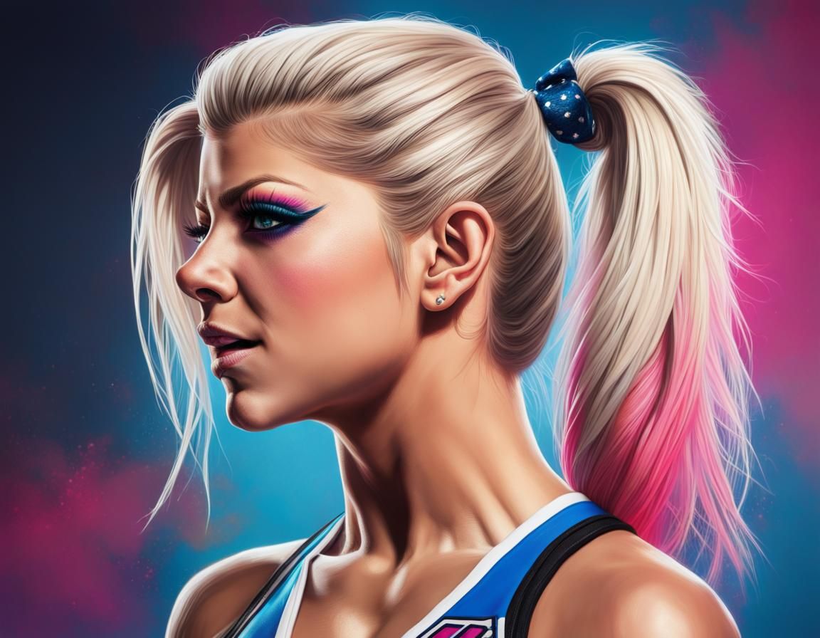 alexa-bliss #cheerleader #ponytail - AI Generated Artwork - NightCafe  Creator