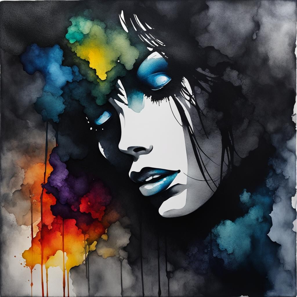 It is rainy stars Water color, alcohol inks, go fly  on starry night, Van Gogh,Kids Crayon drawings ,surreal child's drawing , rayograph Ma...