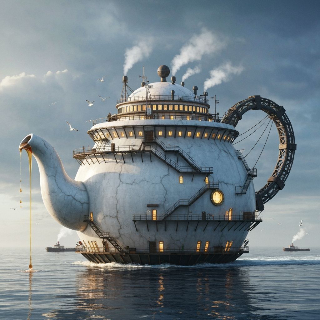 Teapot Ocean Ship  by @quanitron