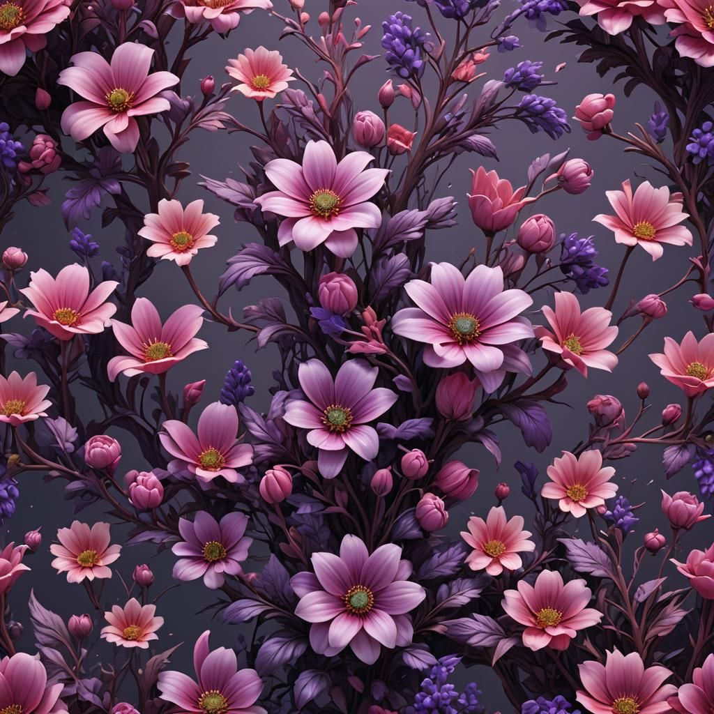 Purple pink flower