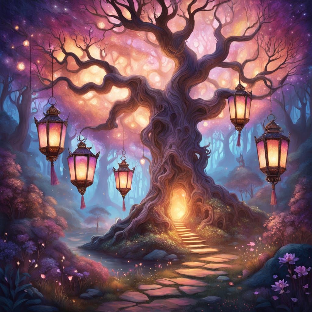 Arbol de fantasia.  by @Kamarguita