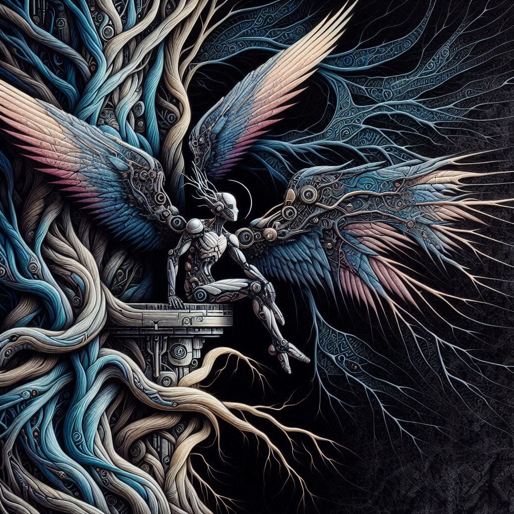 Biopunk Angel half Demon