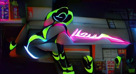 glowing neon