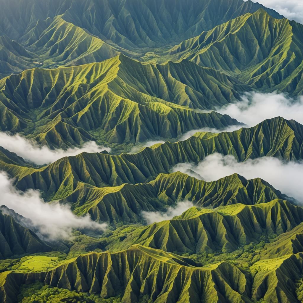 Gorgeous Hawaii Mountains in Mist