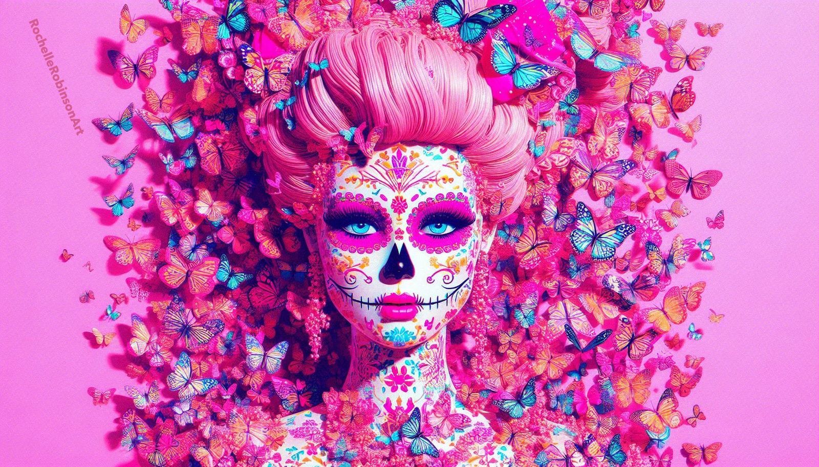 I am a pink La Catrina