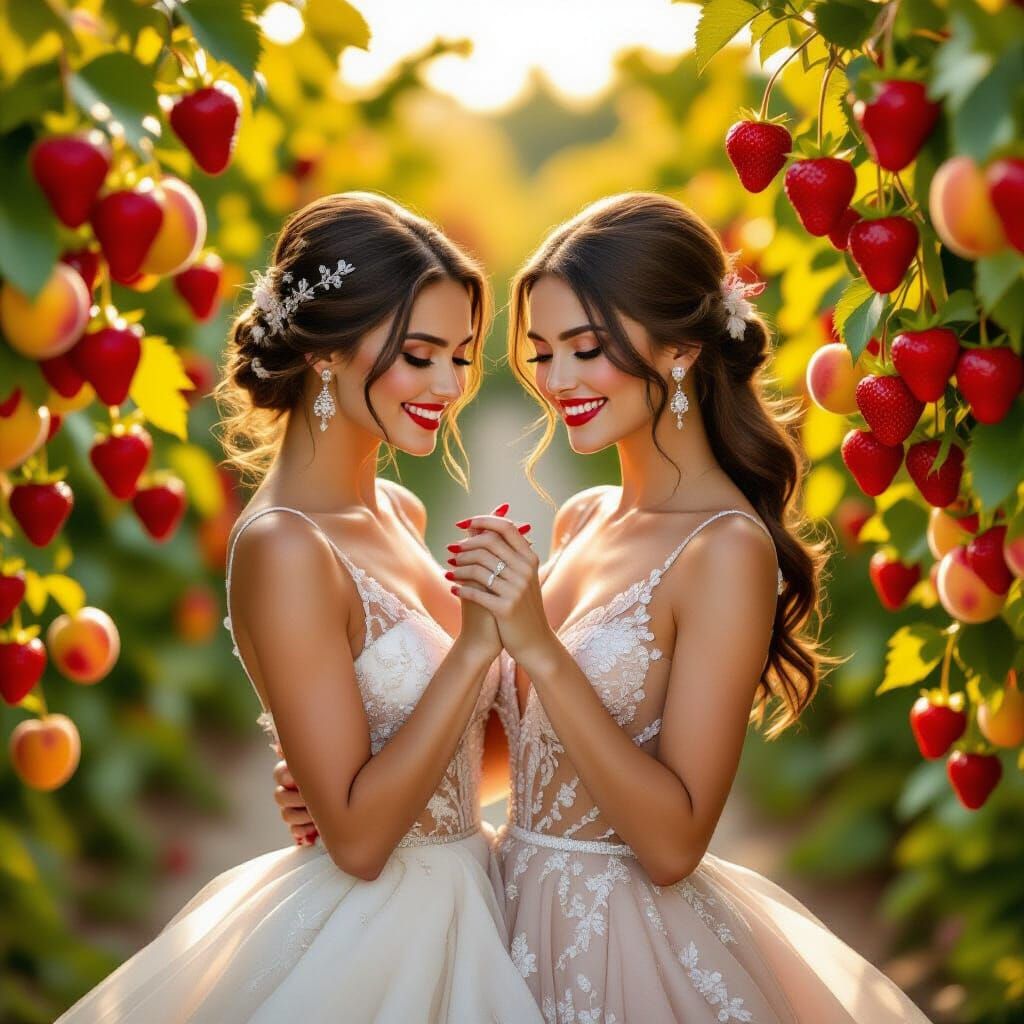 Joyful Women Dancing in Golden Hour Light