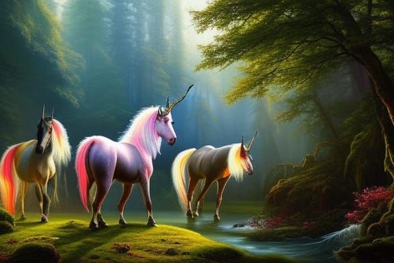 Unicorns - AI Generated Artwork - NightCafe Creator