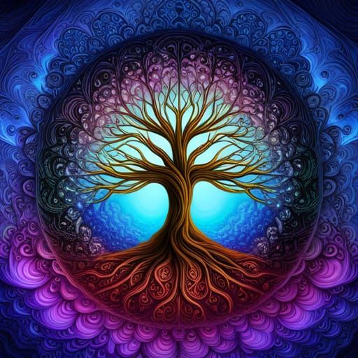 Tree Mandala Art - SIS - AI Generated Artwork - NightCafe Creator