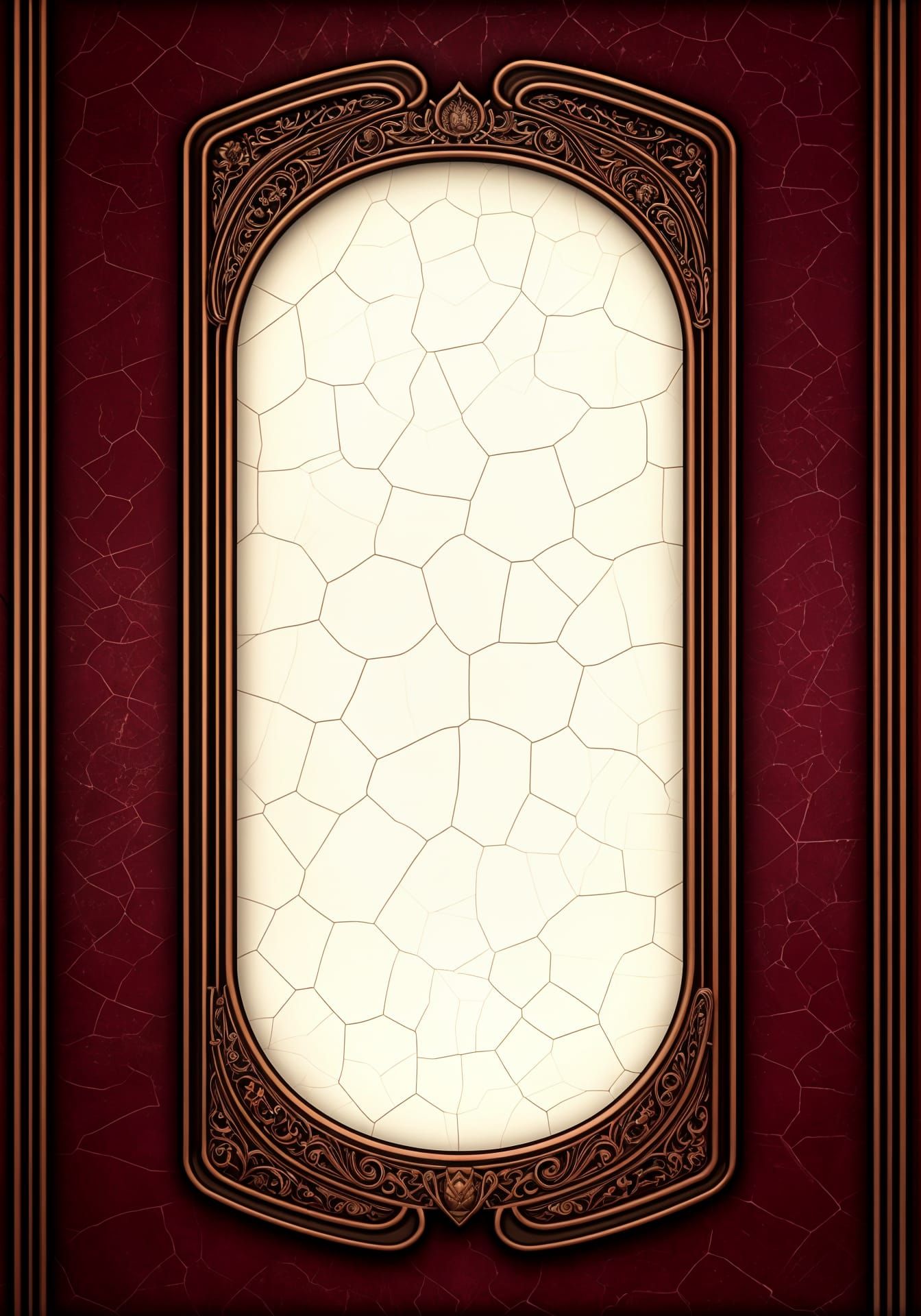 מסגרת בורדו זהב קרם