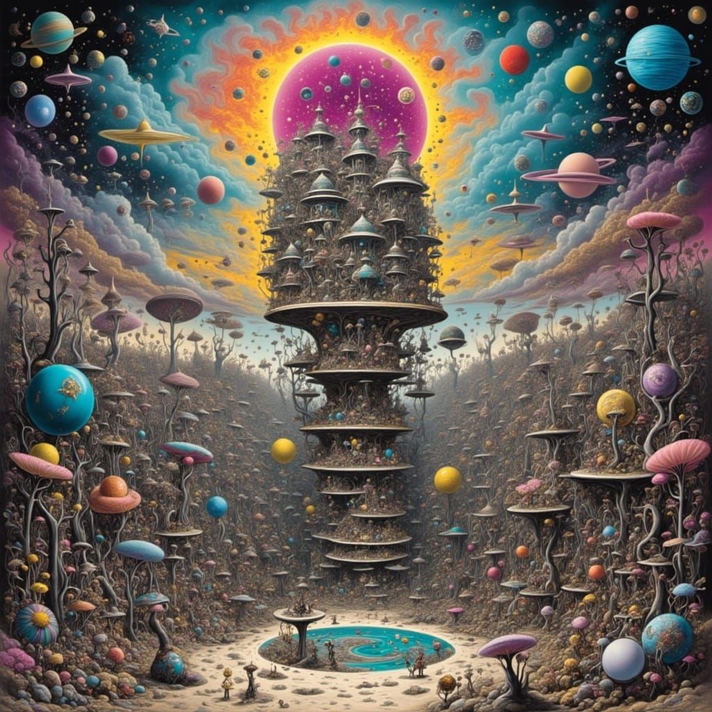 <lora:CrAzYToWn:1.0> Interdimensional cube prison 