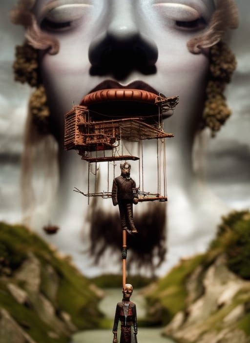 Surreal Dolls: Hyperrealistic Photograph in Dreamlike Style