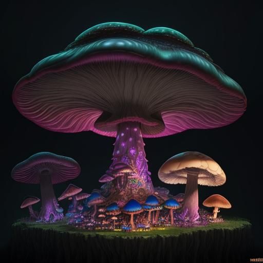 mushrooms - AI Generated Artwork - NightCafe Creator