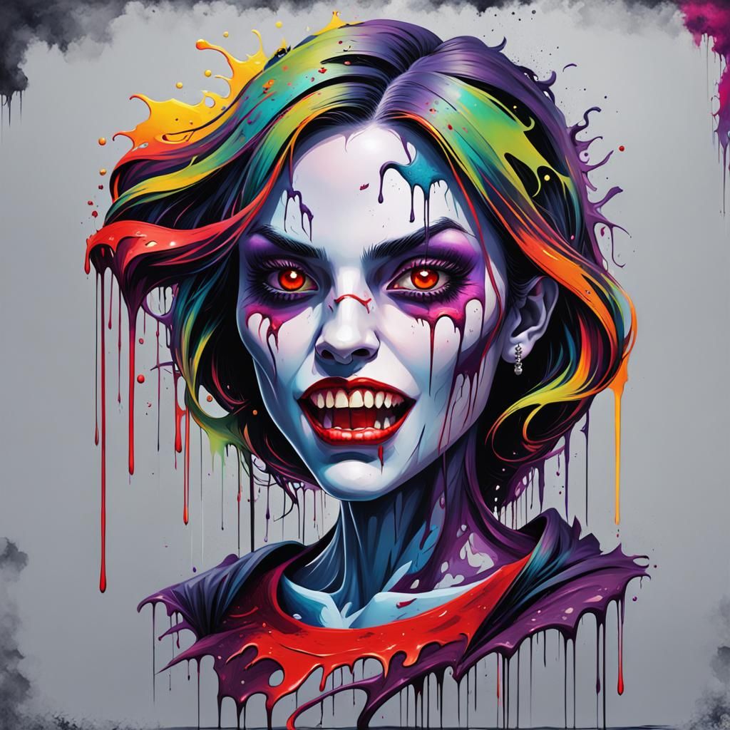 Vibrant vampire woman