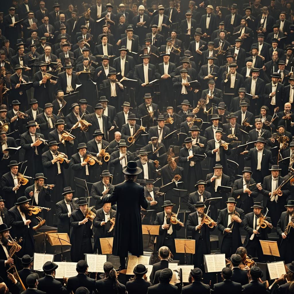 A choir with 10 ultra-Orthodox Jewish singers Hasidic gospel...