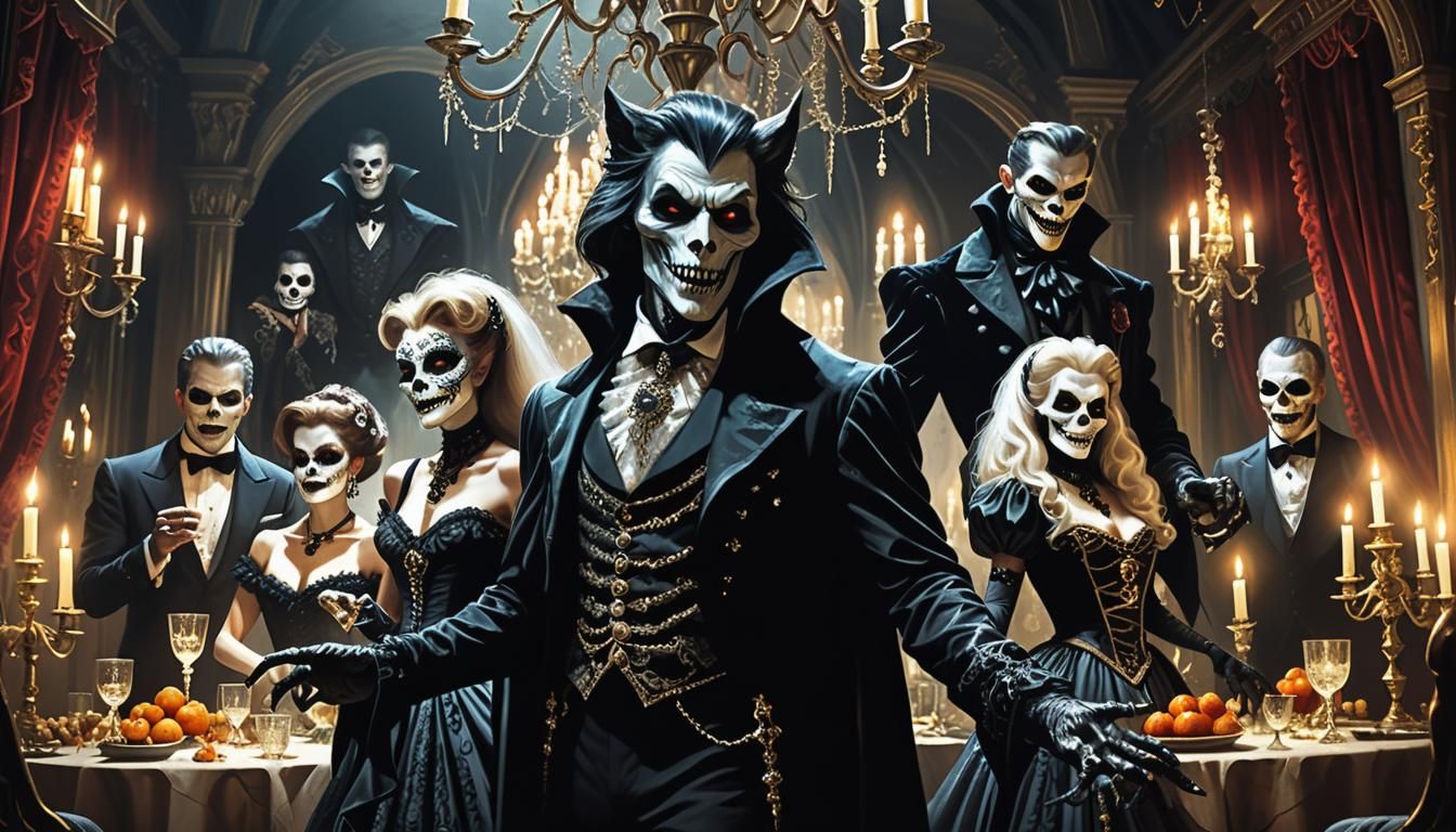 An unexpectedly delightful twist on a traditional masquerade party. Amidst the opulent decorations of ...  by @JestersKeep