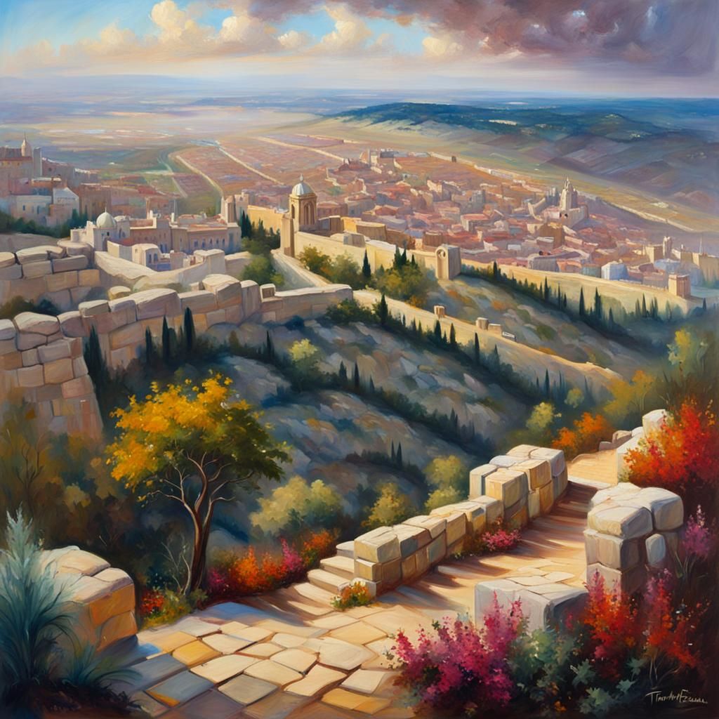 view of Jerusalem from the top of Pancake Mountain