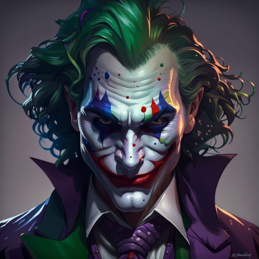 Joker head and shoulders portrait, 8k resolution concept art portrait ...