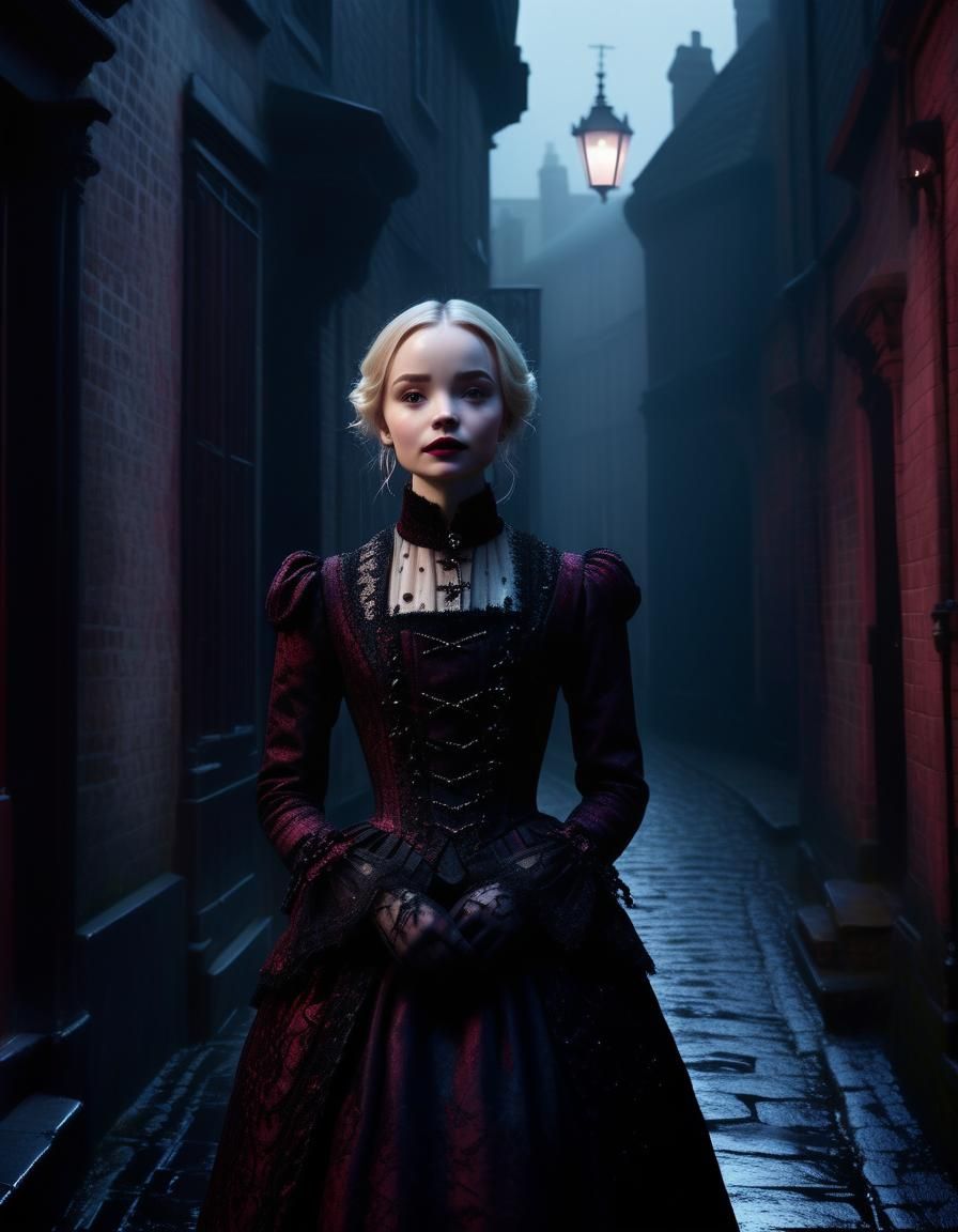 actress Dove Cameron as Gothic adventuress and vampire Mina ...