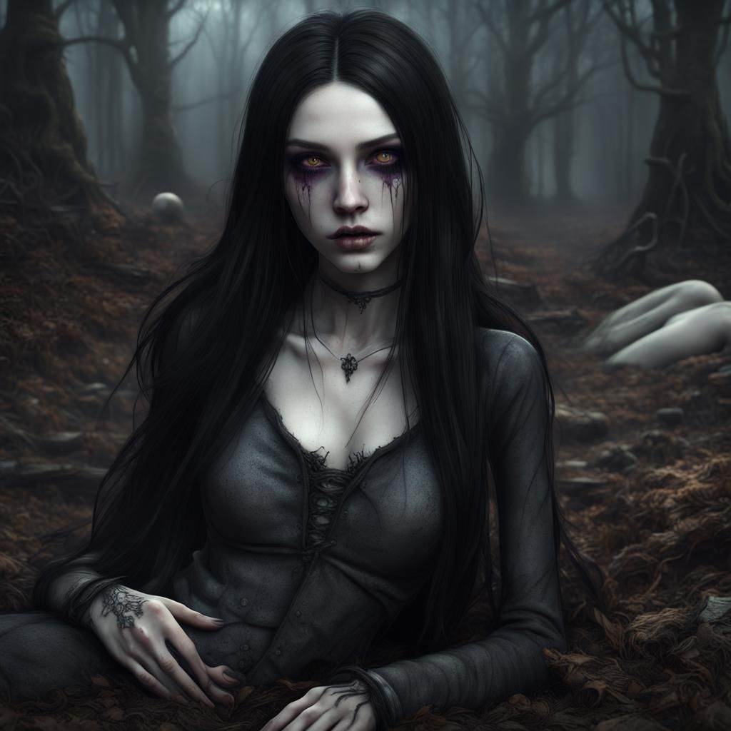 Gothic girl - AI Generated Artwork - NightCafe Creator