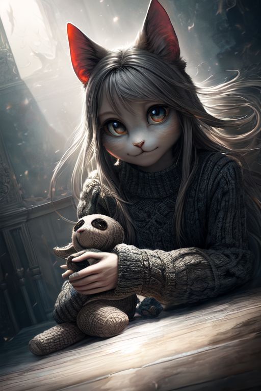 The girl with the doll