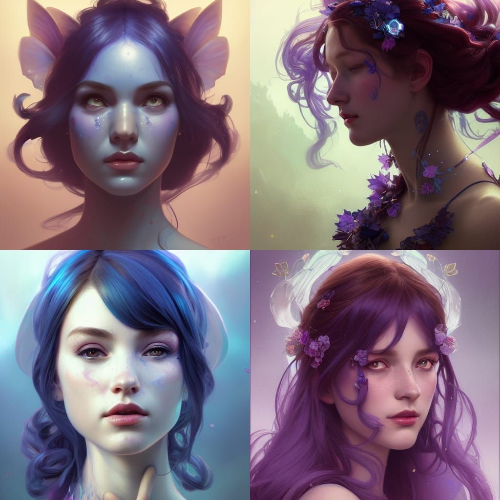 Blueberry fairy - AI Generated Artwork - NightCafe Creator