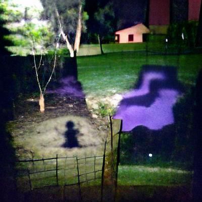 the purple shadow figure in my backyard at night in a dream