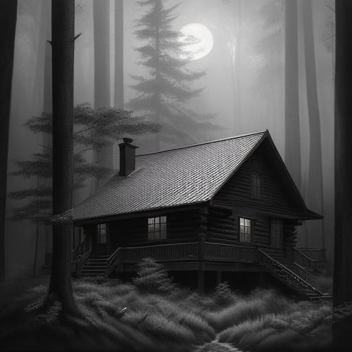 A blackwork topaz cabin