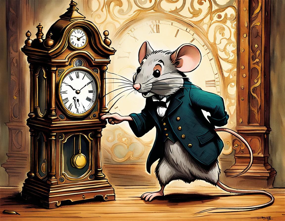the-mouse-ran-up-the-grandfather-clock-ai-generated-artwork