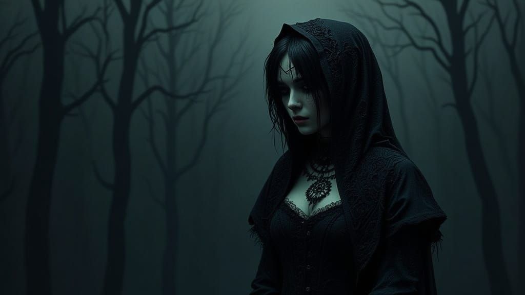  <lora:Macabre Horror:1.0>woman / macabre