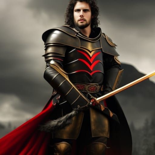 Knight in golden armor