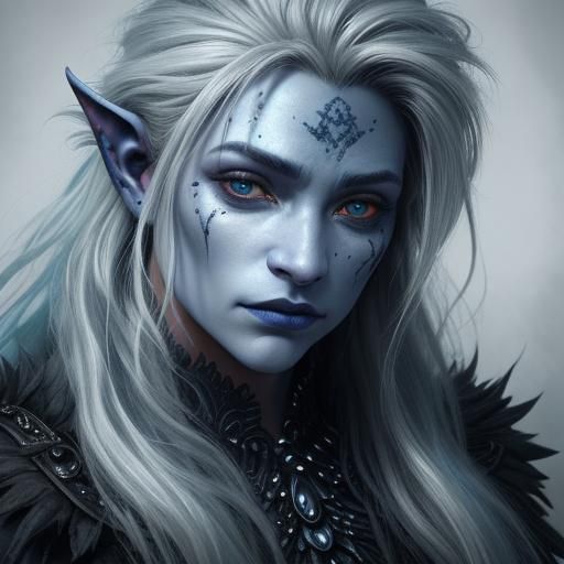 Fierce Drow priestess 
