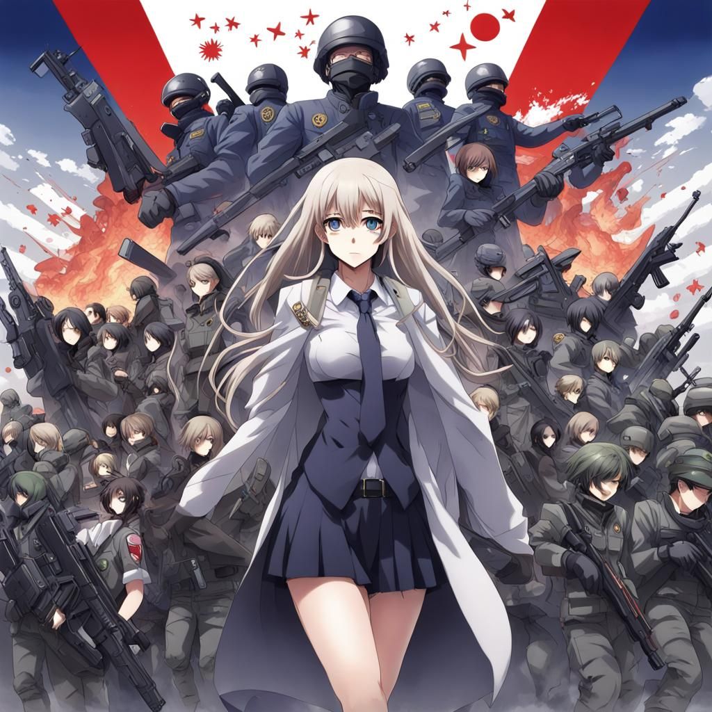 Dystopian One-World Government in Anime Style