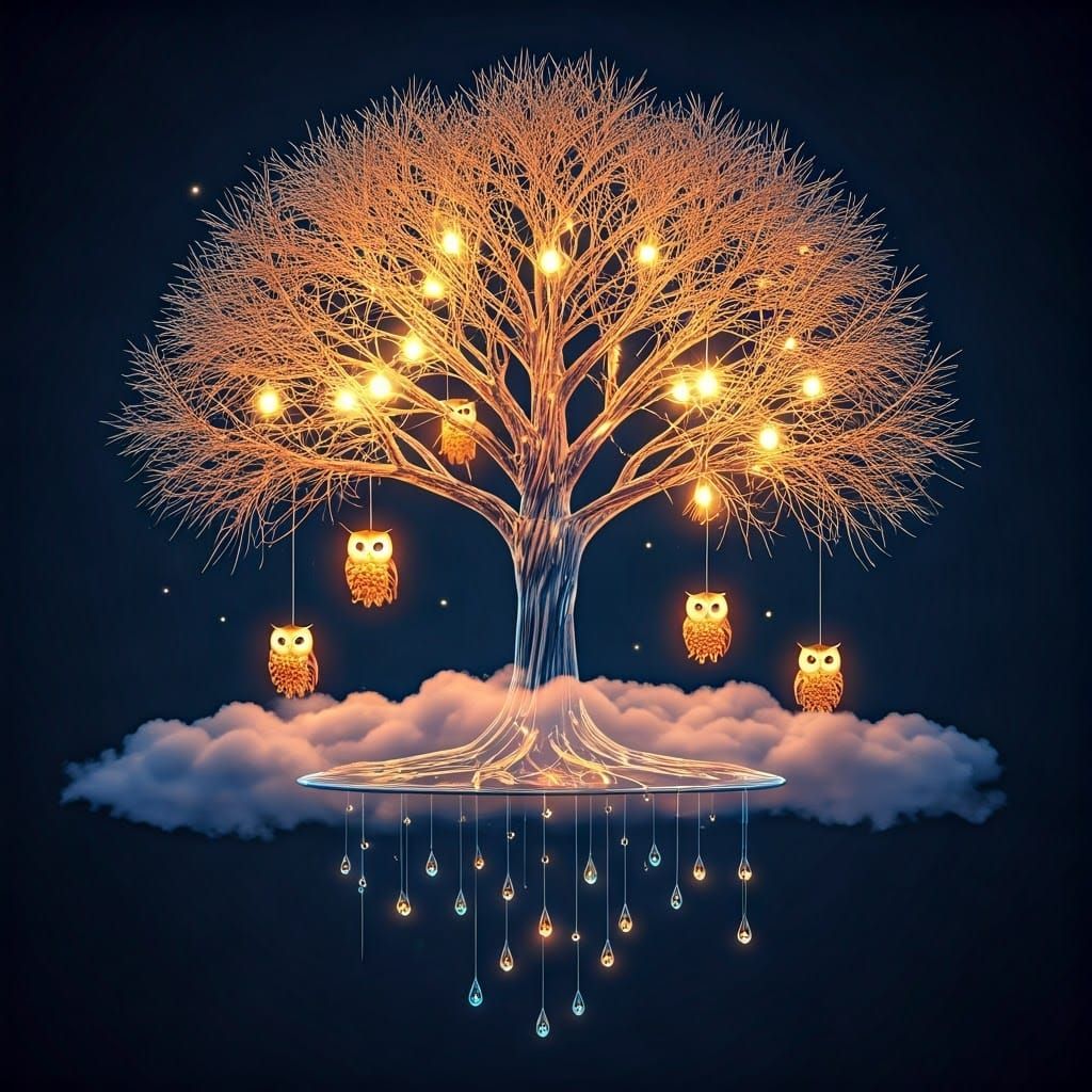 Magical Floating Tree Lamp  by @Uttia Majumdar