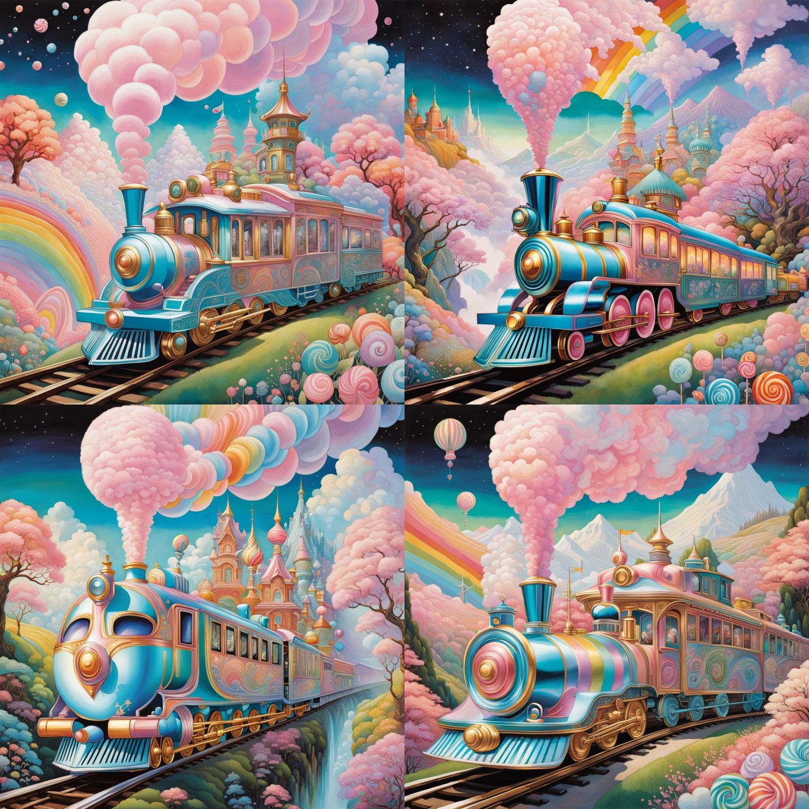 Candy-colored Dreamland Toy Train