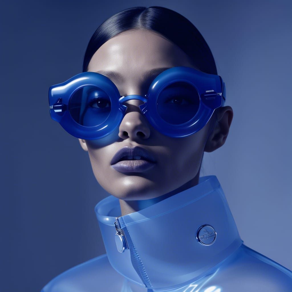 Fashion shoot Jacquemus and Moncler collaboration: dark blue Fashion shoot Jacquemus and Moncler collaboration: dark blue