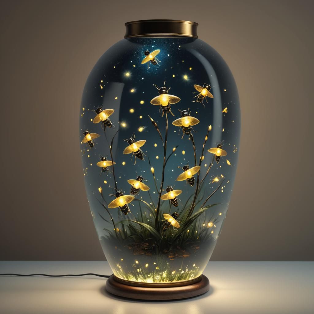 Fireflies Lamp  by @Goose Banner