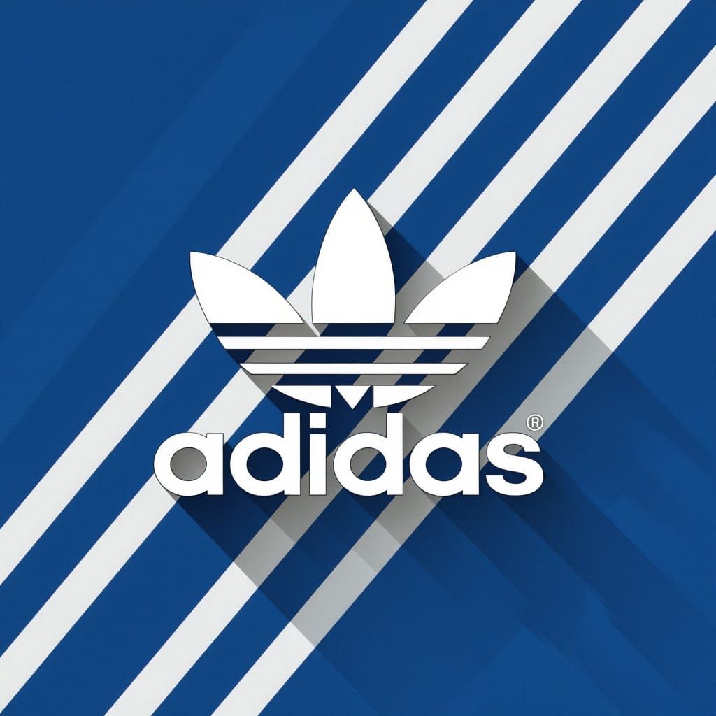 Sleek Adidas Logo Design with Metallic Accents