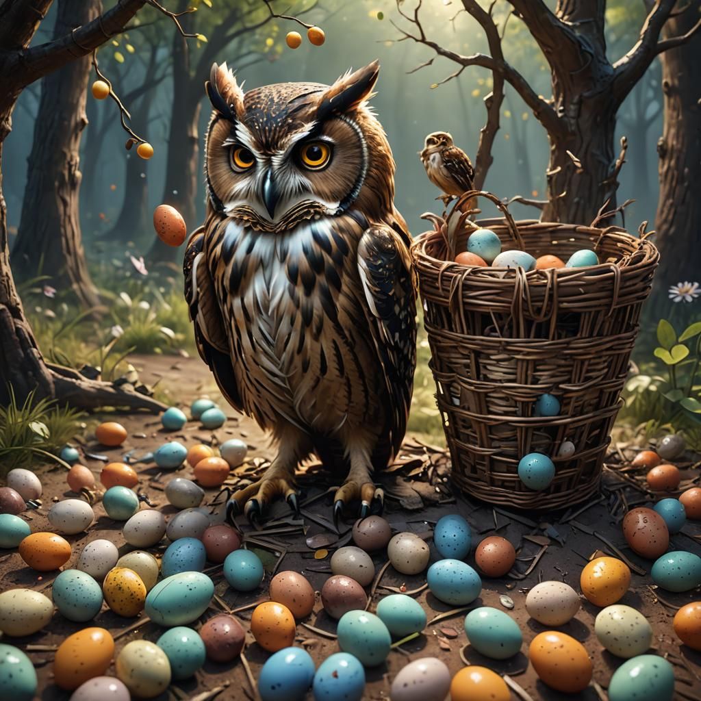 Cut owl with kids.