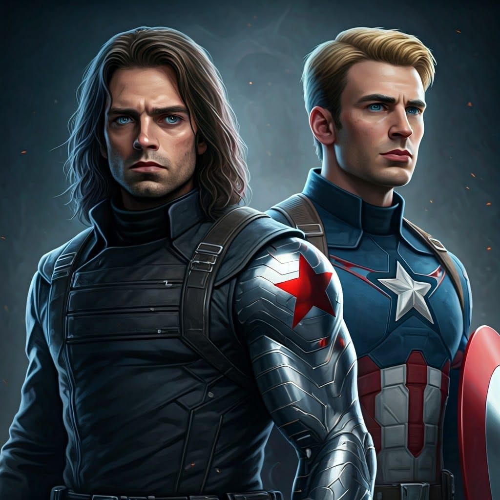 Captain America and Winter Soldier United in Heroic Bond