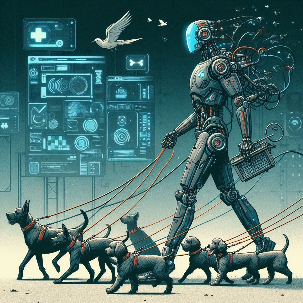 Futuristic Robotic Dog Walker