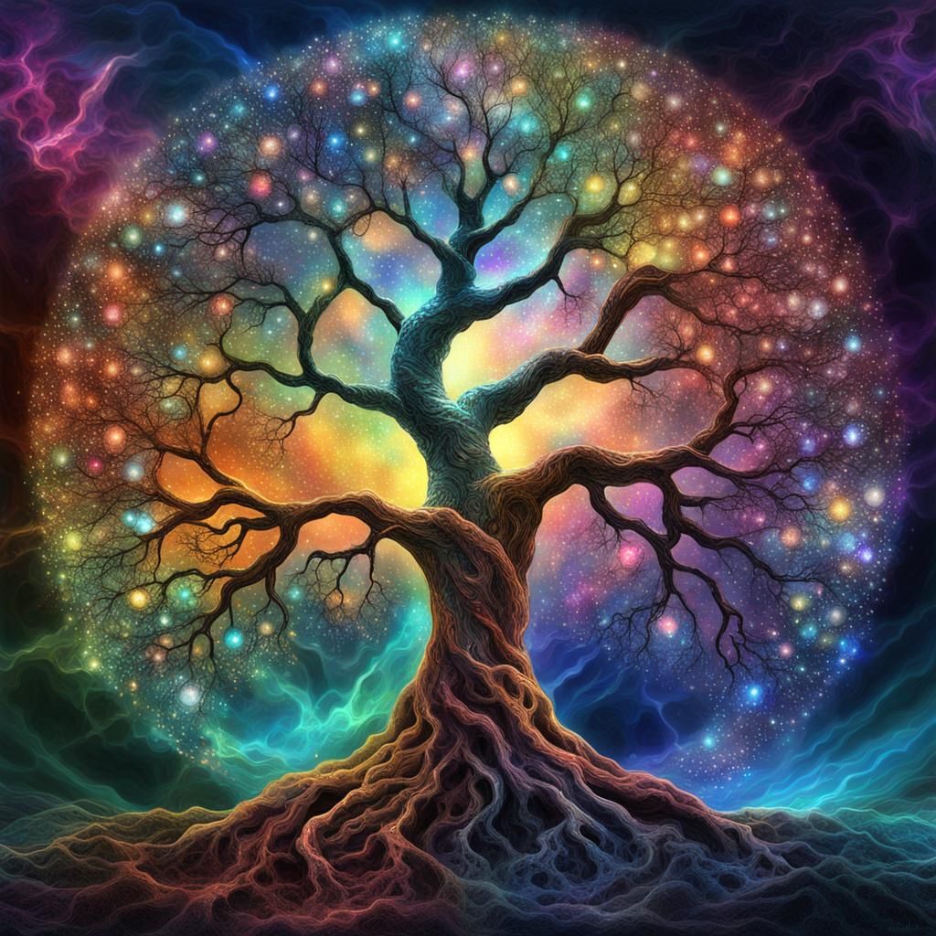 Cosmic Tree of Life - AI Generated Artwork - NightCafe Creator