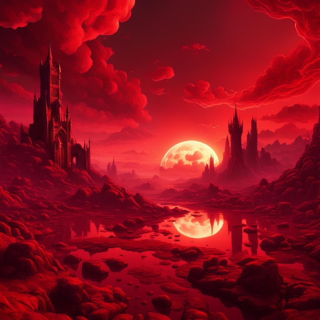 Monochromatic red sky  by @Jessica Nicole