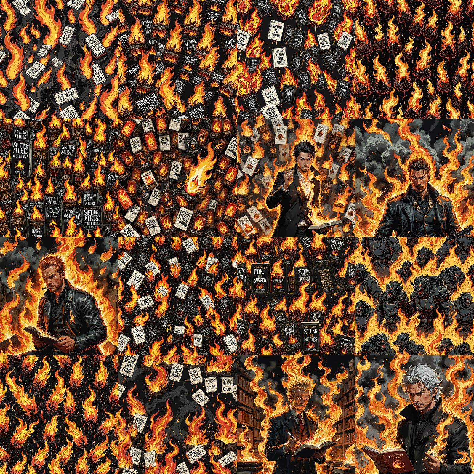 Spitting fire novels!