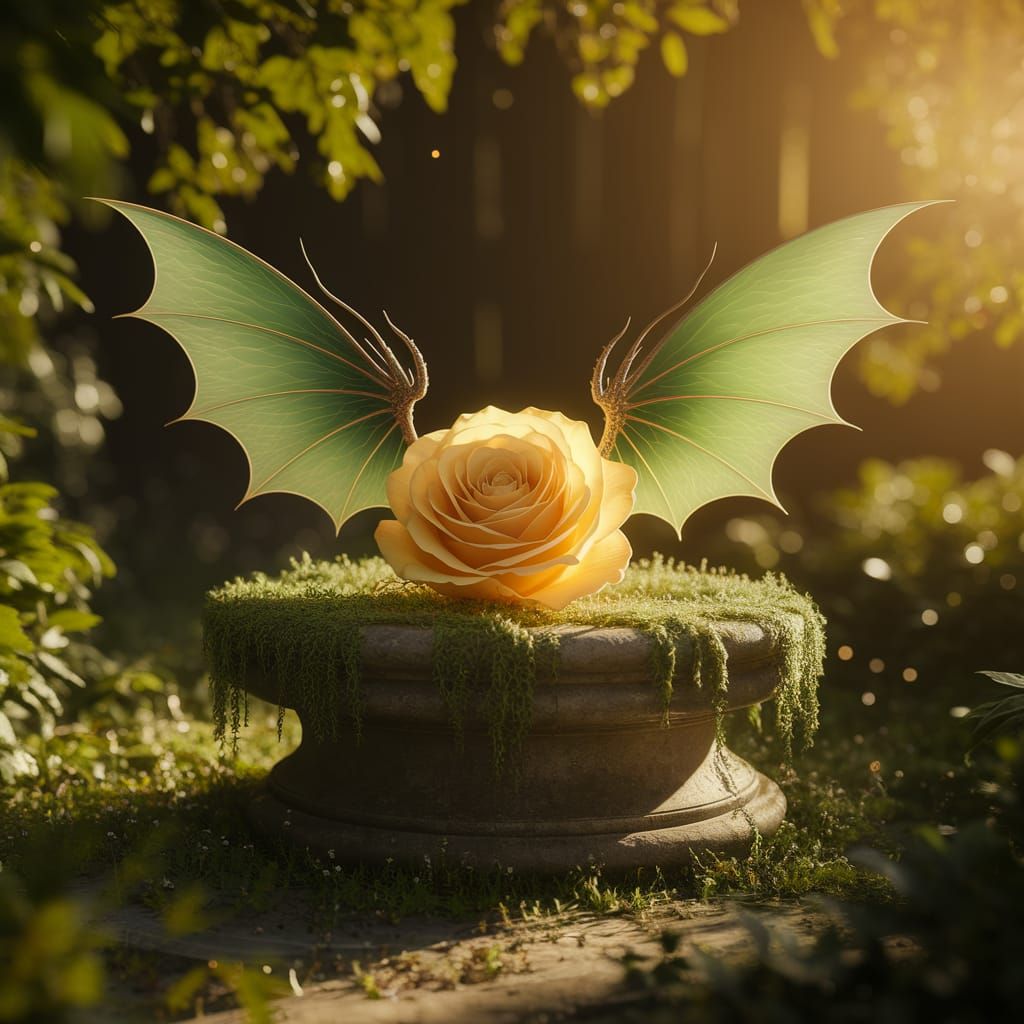 a single magical bulb light shaped acorn with a golden-threaded cupule is on the ground surrounded by Autumn leaves falling all coloured wit... - Start Image 2