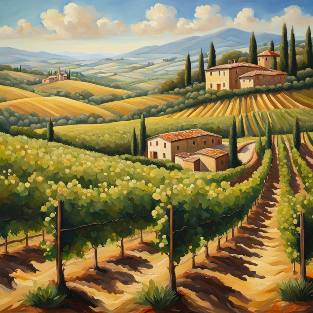 A sunny vineyard in Tuscany  by @axelb